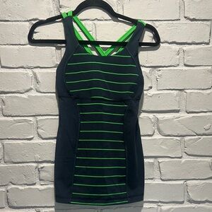 NWOT lululemon athletica Black and Green One-Piece Swimsuit size S